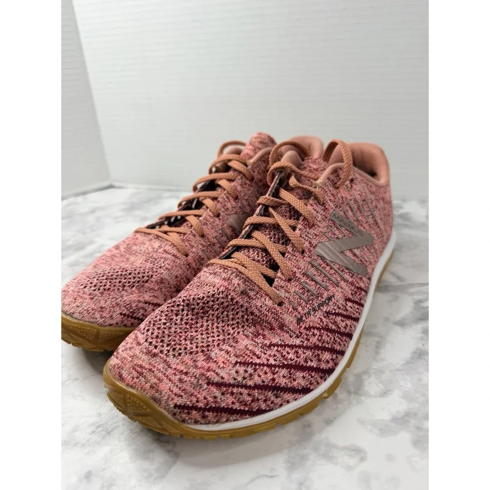 New Balance Women's Minimus  wx20VS7 Sz 9.5  Pink Barefoot Knit Running Sneaker